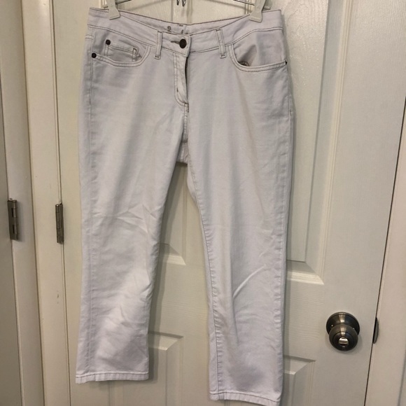 📣HP📣 Boden White Capri Jeans Size 6P - Picture 5 of 8
